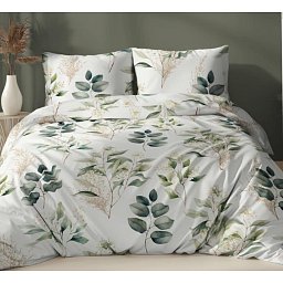 Obrázek pro produkt Saténové povlečení Eukalyptus 140X200 70X90
